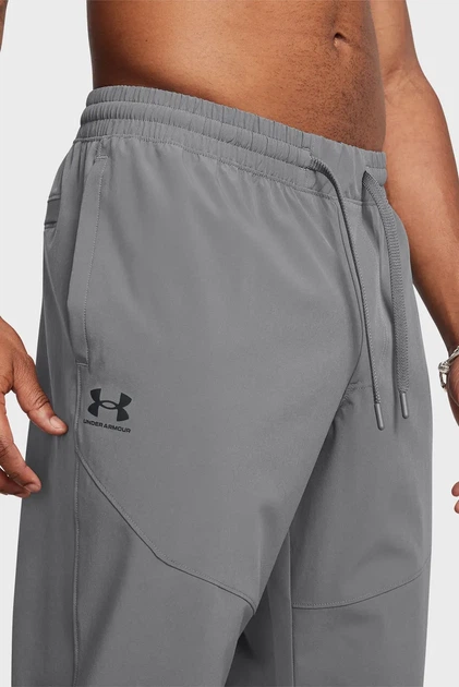Чоловічі сірі спортивні штани UA Vibe Woven Jogger сірі Under Armour XL 1386557-025 - зображення 4