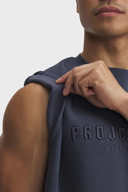 Чоловічий темно-сірий світшот Pjt Rck Icon Sleeveless Under Armour S 6005012-044 - изображение 3