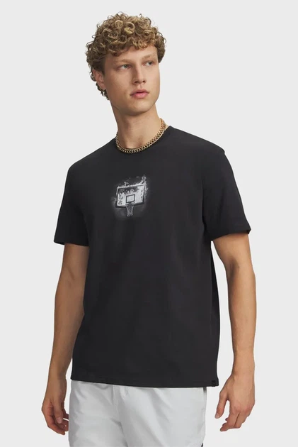 Чоловіча чорна футболка Curry Let Him Cook Tee Under Armour L 6009784-001 - Фото 2 Чоловіча чорна футболка Curry Let Him Cook Tee Under Armour L 6009784-001 - изображение 2