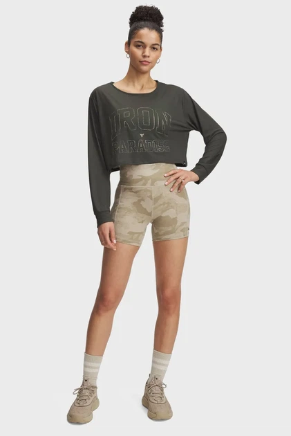 Жіночий темно-зелений лонгслів Pjt Rck IP LS Under Armour XS 1389709-310 - Фото 2 Жіночий темно-зелений лонгслів Pjt Rck IP LS Under Armour XS 1389709-310 - изображение 2