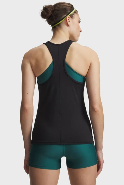 Жіноча чорна майка Tech Mesh Racer Tank Under Armour S 6009989-001 - Фото 2 Жіноча чорна майка Tech Mesh Racer Tank Under Armour S 6009989-001 - изображение 2