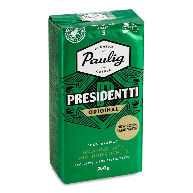 Кава Paulig Presidentti Originala 250 г мелена - Фото 1 Кава Paulig Presidentti Originala 250 г мелена - изображение 1