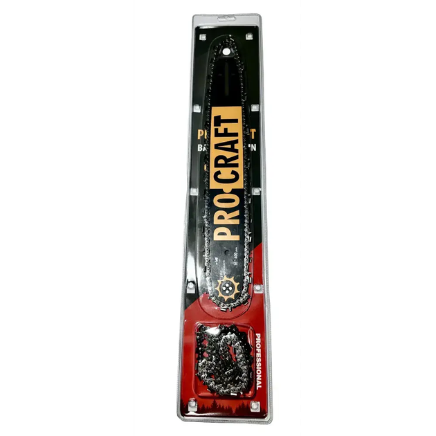Шина 16" (40 см) + 2 цепи Procraft FULL SET 3/8", 1.3 мм, 57 звеньев - Фото 2 Шина 16" (40 см) + 2 цепи Procraft FULL SET 3/8", 1.3 мм, 57 звеньев - изображение 2
