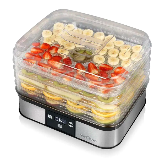 Сушка для овощей и фруктов 4 яруса мощность 350 Вт для кухни Profi Cook MC-0731 - изображение 3