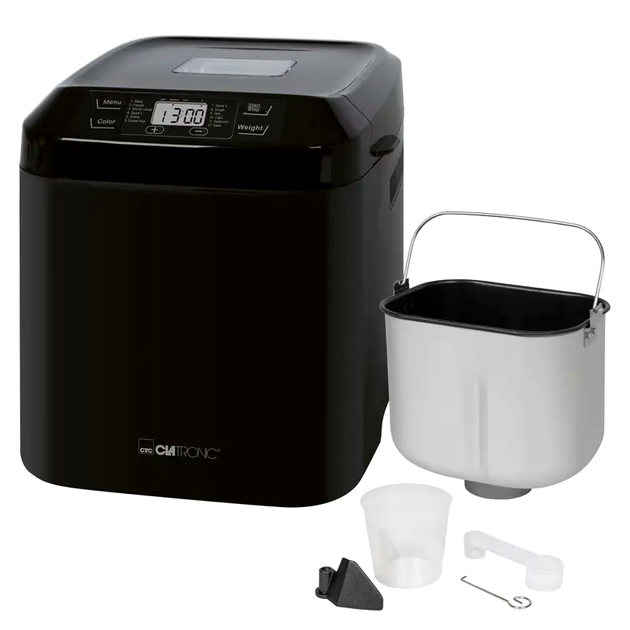 Хлебопечка 550 Вт 1.5 кг 12 программ для дома черный Clatronic MC-0905 - изображение 4