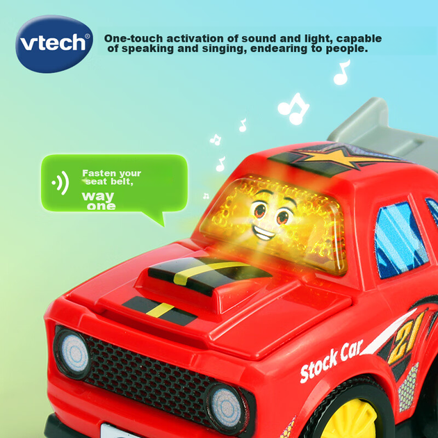 Машинка VTech игрушечная гоночная с музыкой/подсветкой, для детей, подарочная - изображение 3
