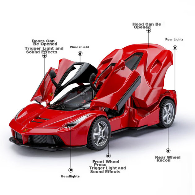 Машинка Anby Families Ferrari игрушечная из сплава коллекционная - Фото 5 Машинка Anby Families Ferrari игрушечная из сплава коллекционная - изображение 5