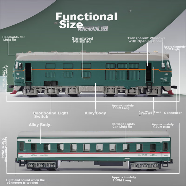 Детский игрушечный поезд Chiyumoxing, реалистичная модель из сплава, паровоз Dongfeng, высокоскоростной поезд и электропоезд, подарок для мальчиков. - изображение 3