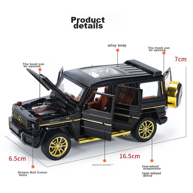Модель Cawndilla Mercedes-Benz G из сплава инерционная - изображение 5