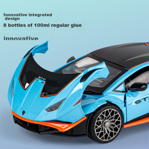 Heimanba STO Hurricane 1:24 масштабна зелена модель автомобіля іграшка для дітей, колекційна модель автомобіля з сплаву, подарунок - зображення 5