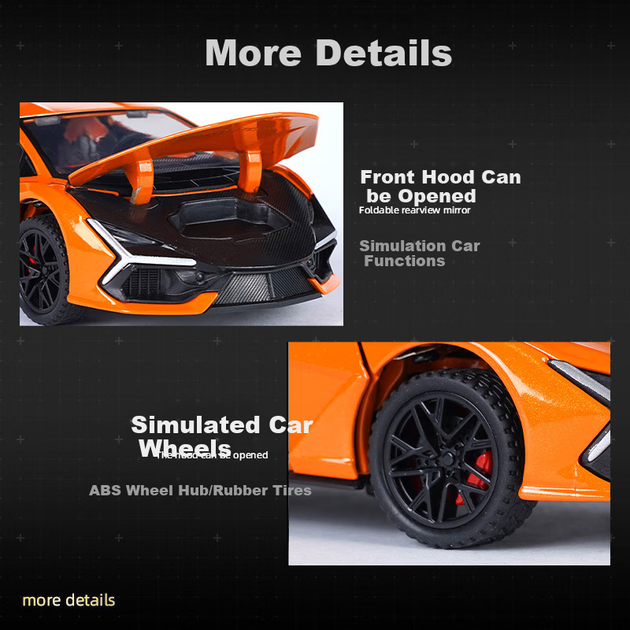 Машинка Chiyuchewan модель Lamborghini зі сплаву колекційна для хлопчиків - зображення 7