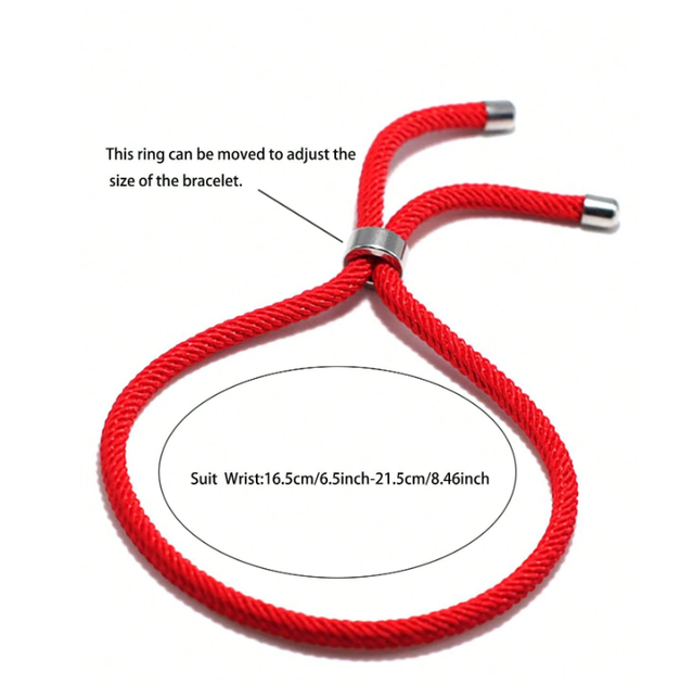 Регульований браслет удачі Yoga Braclet, легкий та стильний чоловічий, жіночий браслет червоний - изображение 2