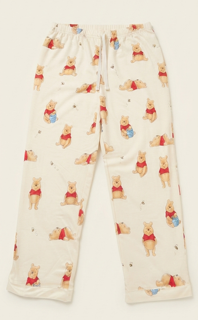 Жіночі піжамні штани primark disney winnie the pooh, розмір l, бежевий - изображение 3
