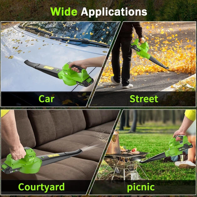 Акумуляторна повітродувка Cordless Blower RLB-BM10 швидке прибирання без кабелю - Фото 7 Акумуляторна повітродувка Cordless Blower RLB-BM10 швидке прибирання без кабелю - изображение 7