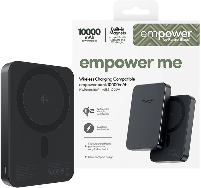 Powerbank PanzerGlass Empower 10000mAh Space Black (5715685028373) - Zdjęcie 2 Powerbank PanzerGlass Empower 10000mAh Space Black (5715685028373) - obraz 2