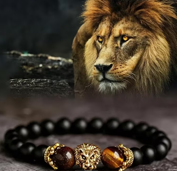 Браслет із натурального каменю LION тигрове око - Фото 5 Браслет із натурального каменю LION тигрове око - изображение 5