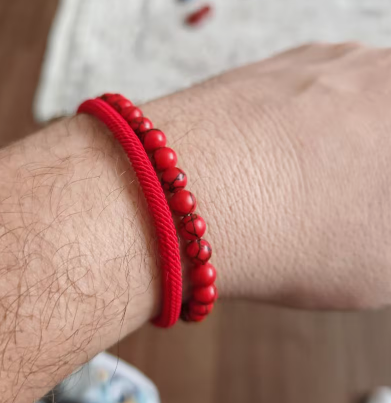 Двошаровий чоловічий браслет Minimalist Natural Stone, браслет на удачу - Фото 7 Двошаровий чоловічий браслет Minimalist Natural Stone, браслет на удачу - зображення 7