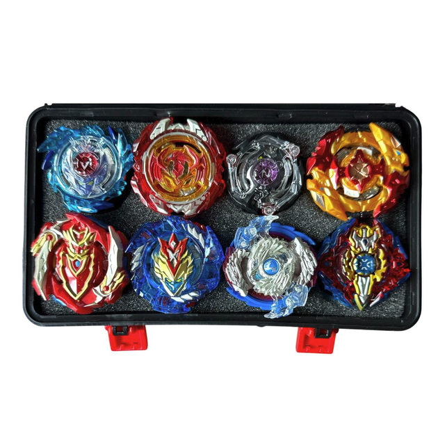 Подарунковий набір Beyblade Burst Evolution / Turbo / GT — 8 бейблейдів, кейс, 2 лаунчери, ручка, лаунчер-ліхтарик, монтажний ключ - зображення 4