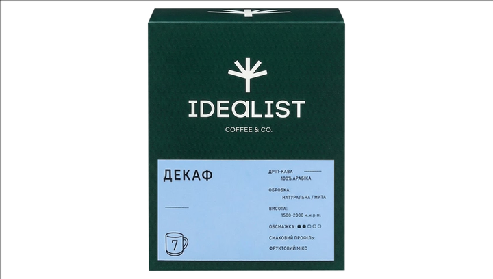 Дрип-кофе Idealist Coffee Co Decaf 7 Дрипов 84g - Фото 2 Дрип-кофе Idealist Coffee Co Decaf 7 Дрипов 84g - изображение 2