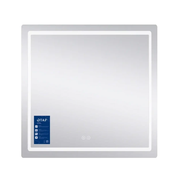 Дзеркало для ванної кімнати Qtap Mideya MI2 800x700 прямокутне, з фронтальною LED-підствідкою (QT2078DCF7080) - Фото 4 Дзеркало для ванної кімнати Qtap Mideya MI2 800x700 прямокутне, з фронтальною LED-підствідкою (QT2078DCF7080) - зображення 4