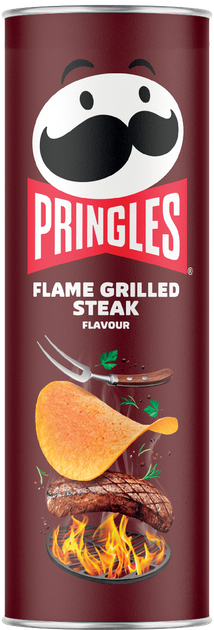 Чипсы Pringles со вкусом Стейк на гриле Flame Grilled Steak 165 г - Фото 1 Чипсы Pringles со вкусом Стейк на гриле Flame Grilled Steak 165 г - изображение 1