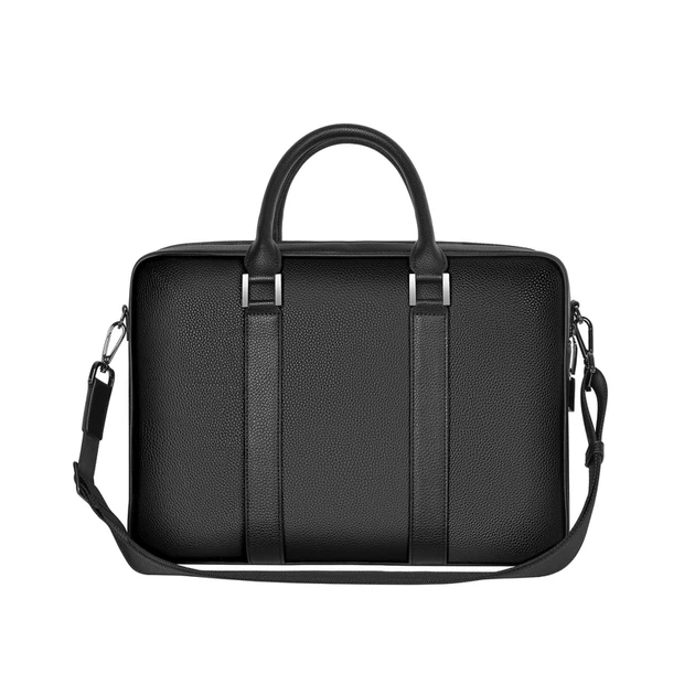 Премиум сумка для ноутбука WIWU Master Fingerprint Lock Brief Case, до 16", замок с отпечатком пальца, PU кожа, Черная - изображение 3