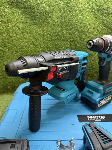 Набор инструментов Krafftec PRO 5 в 1 48V, 2 АКБ 8Ah, шуруповерт, перфоратор, болгарка, гайковерт, циркулярная пила - изображение 10