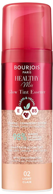 Podkład Bourjois Healthy Mix Glow Tint Essence 02 Light 30 ml (3616306372504) - Zdjęcie 2 Podkład Bourjois Healthy Mix Glow Tint Essence 02 Light 30 ml (3616306372504) - obraz 2