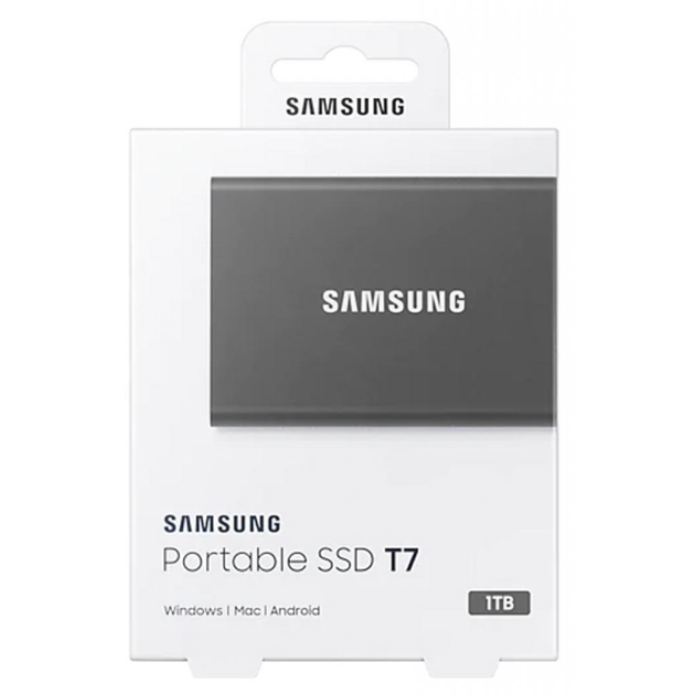 Портативний SSD Samsung T7 1TB USB 3.2 Type-C Grey (MU-PC1T0T/WW) - Фото 6 Портативний SSD Samsung T7 1TB USB 3.2 Type-C Grey (MU-PC1T0T/WW) - изображение 6