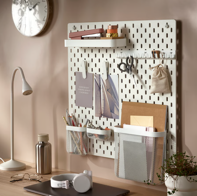 Перфорована дошка, біла,56x56 см SKADIS IKEA 805.866.48 - Фото 2 Перфорована дошка, біла,56x56 см SKADIS IKEA 805.866.48 - зображення 2