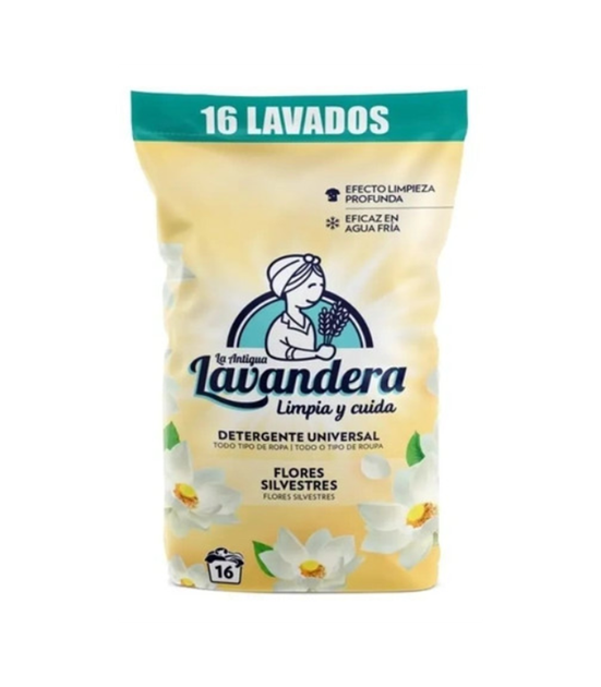 Пральний порошок Lavandera Flores Silvestres універсальний з ароматом польових квітів, 880 г (16 прань)
