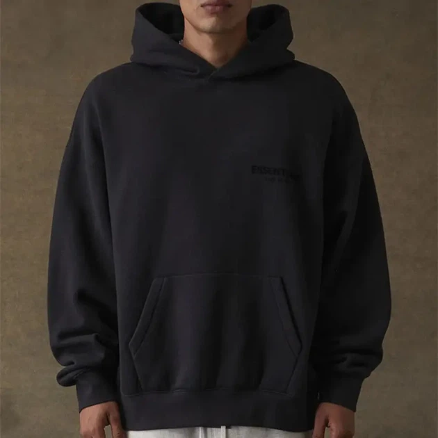 Худі Essentials Fear Of God із логотипами з двох сторін чорного кольору(S). - зображення 3