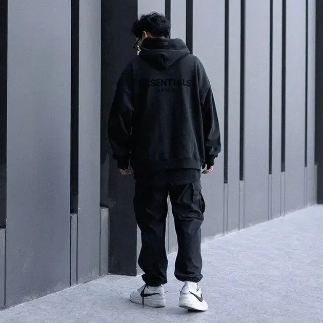 Худі Essentials Fear Of God із логотипами з двох сторін чорного кольору(S). - зображення 7