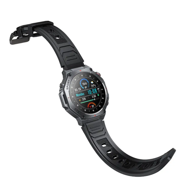Смарт часы HOCO Y37 AMOLED 1.43" GPS Bluetooth звонки 3ATM SpO₂, черные - изображение 3