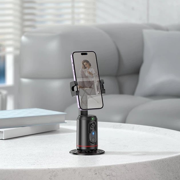 Умный штатив с трекером движения Hoco K23 smart PTZ Black Автотрекинг держатель для телефона 360 градусов Монопод с Bluetooth пультом - Фото 8 Умный штатив с трекером движения Hoco K23 smart PTZ Black Автотрекинг держатель для телефона 360 градусов Монопод с Bluetooth пультом - изображение 8