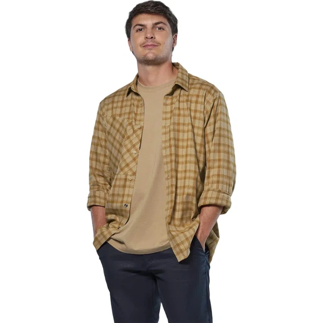 Рубашка в клетку мужская Salewa Fanes Flannel 5PL L/S Mns 7189 M (100084082) - изображение 3