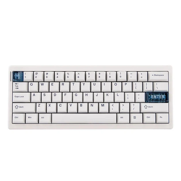 Механічна ігрова клавітура CIDOO QK61 V2 White в мінімалістичному стилі 2.4G/Bluetooth/Кабель - Фото 2 Механічна ігрова клавітура CIDOO QK61 V2 White в мінімалістичному стилі 2.4G/Bluetooth/Кабель - изображение 2