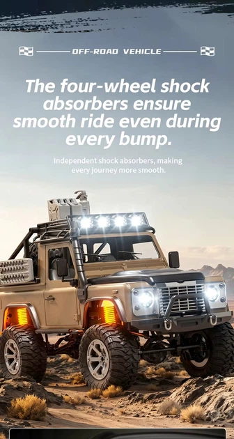 Радиоуправляемый внедорожник KFPLAN KF90 1:12 4WD с пропорциональным управлением и длительной автономностью (Желтый) - изображение 14