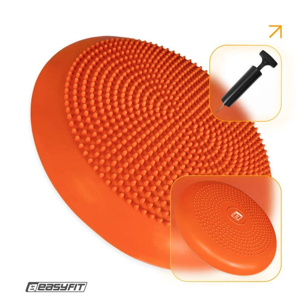 Балансувальна подушка масажна EasyFit Balance Cushion-A жовтогаряча + насос 5265067 - Фото 1 Балансувальна подушка масажна EasyFit Balance Cushion-A жовтогаряча + насос 5265067 - зображення 1
