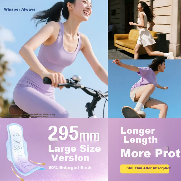 Гигиенические прокладки Whisper Ultra Long, 295 мм, 27 шт, для дневного и ночного использования, импортные - изображение 4