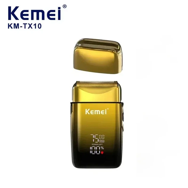 Профессиональный шейвер Kemei KM-TX10, аккумуляторная электробритва для мужчин, 3 скорости, 1400 мАч, USB Type-C - изображение 4