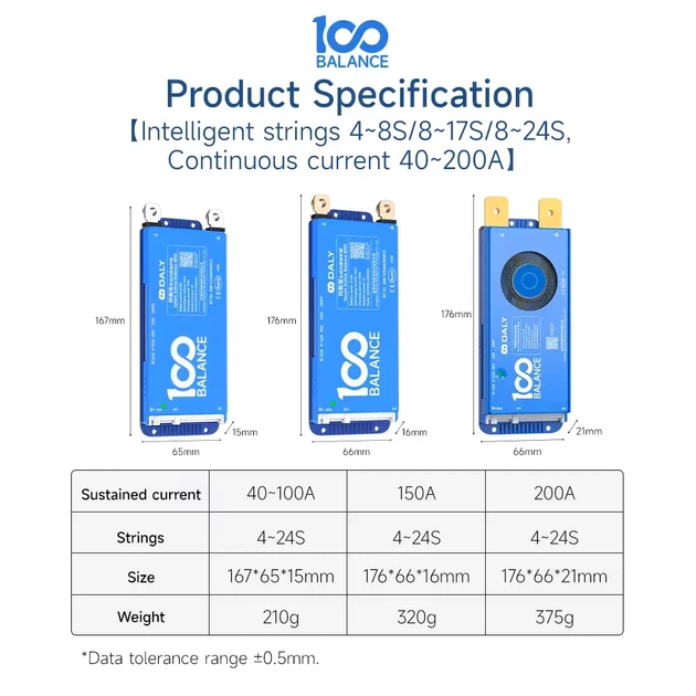 Сенсорный 4.3" LCD Дисплей для Смарт БМС 100Balance Smart BMS Daly с активным балансиром - изображение 3