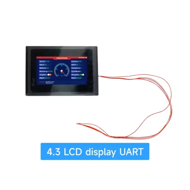 Сенсорный 4.3" LCD Дисплей для Смарт БМС 100Balance Smart BMS Daly с активным балансиром - изображение 6