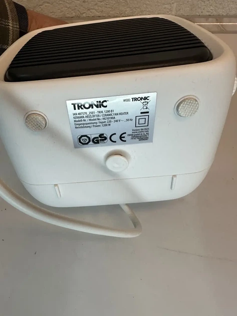 Керамічний обігрівач / Тепловентилятор керамічний 1200 w 2в1 - изображение 6