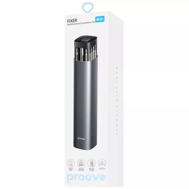 Набор отверток Proove Fixer 46-in-1 Gray (MTSF46000003) - Фото 7 Набор отверток Proove Fixer 46-in-1 Gray (MTSF46000003) - изображение 7