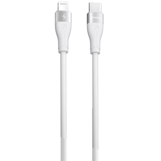 Кабель Proove Soft Silicone Type-C to Lightning 27W (1m) White (CCSO27002102) - Фото 1 Кабель Proove Soft Silicone Type-C to Lightning 27W (1m) White (CCSO27002102) - изображение 1