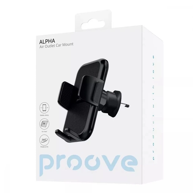 Автотримач Proove Alpha Air Outlet Car Mount Black (CHAP00000001) - зображення 6