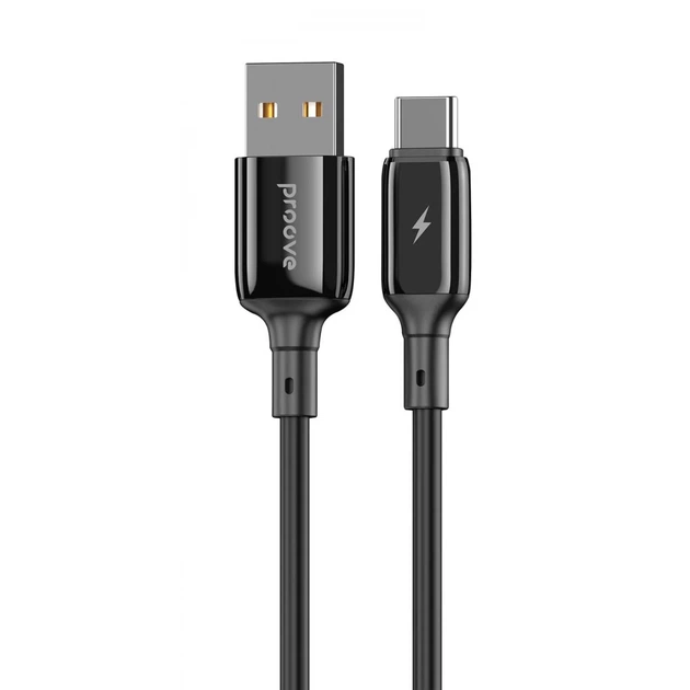 Кабель Proove Flex Metal USB to Type-C 2.4A (1m) Black (CCFM20001201) - Фото 1 Кабель Proove Flex Metal USB to Type-C 2.4A (1m) Black (CCFM20001201) - зображення 1