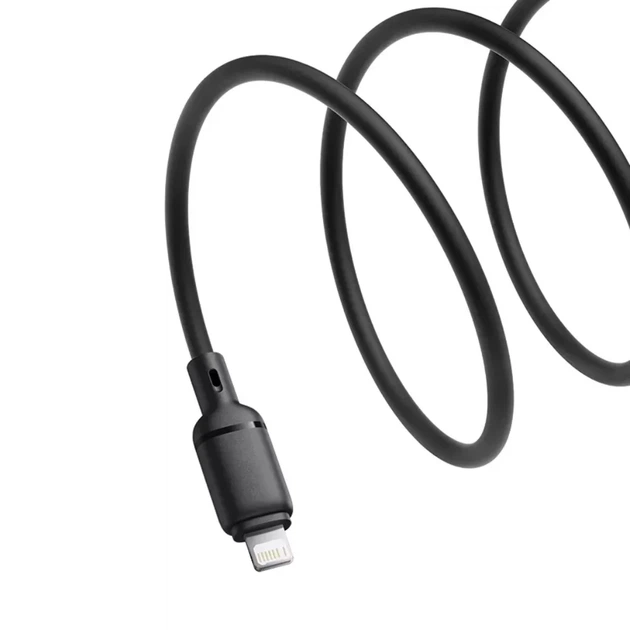 Кабель Baseus Silky Series Fast Charging Lightning 2.4A 2m Black (P10377702113-01) - Фото 4 Кабель Baseus Silky Series Fast Charging Lightning 2.4A 2m Black (P10377702113-01) - зображення 4