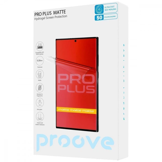 Защитная пленка Proove Hydrogel Screen Protection PRO PLUS Matte (GGPP22001150) - Фото 1 Защитная пленка Proove Hydrogel Screen Protection PRO PLUS Matte (GGPP22001150) - изображение 1